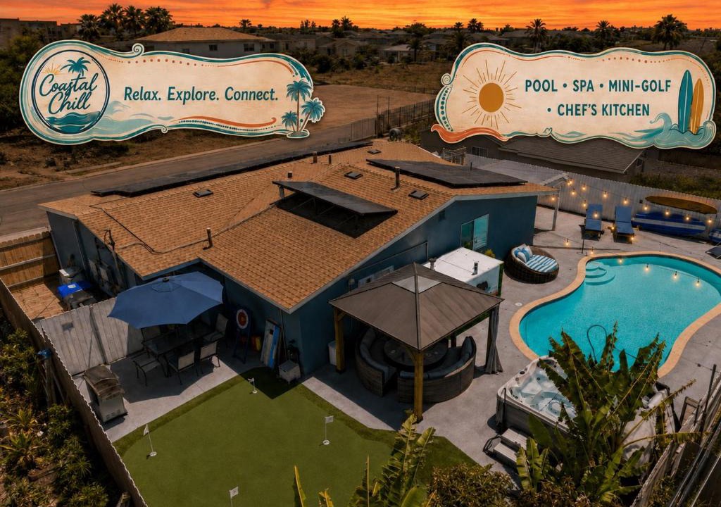 Bay Ho House | Coastal Chill San Diego - Heated Pool - XXL Spa - Mini Golf - Gourmet Kitchen