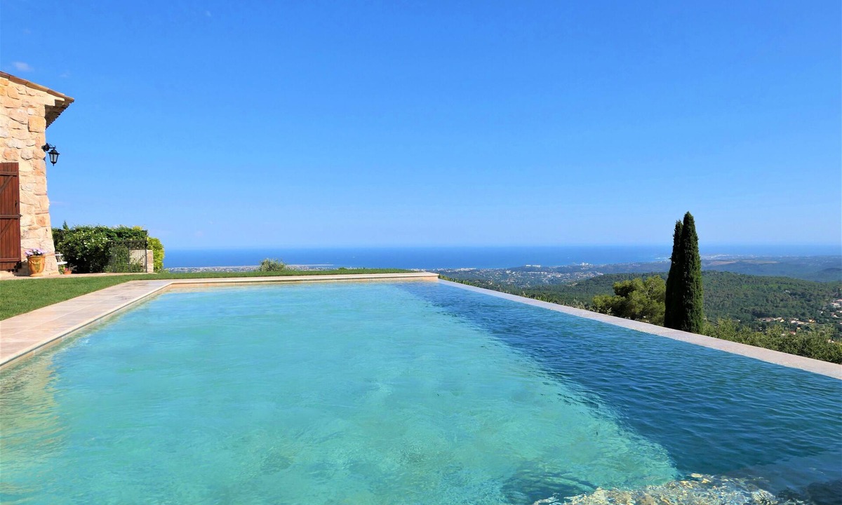 Vence House | Splendid villa with panoramic sea view and infinity pool