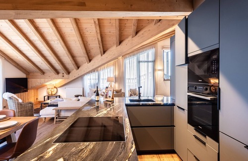 Montalbert Apartment | Beautiful 3-Bed Apt in Plagne Montalbert with Fireplace, WIFI, Parking & Terrace
