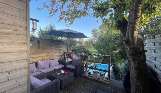 Charming house with a pool, terrace, and air conditioning throughout