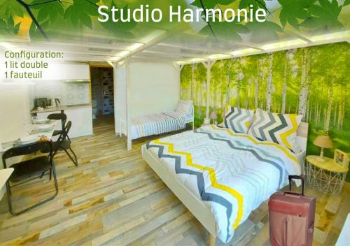 Joli studio avec terrasse, 2km A79, 6km le Pal