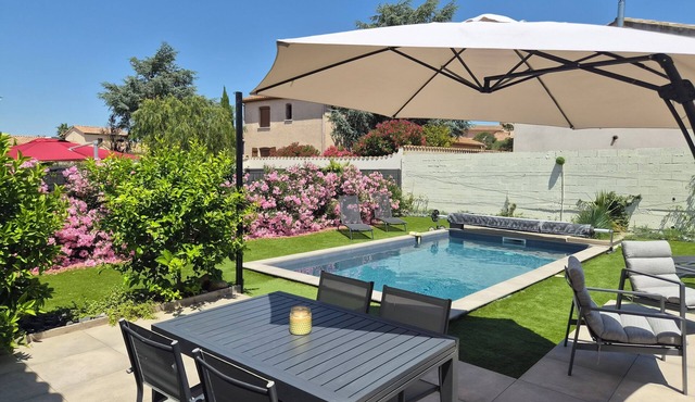 Villa between Narbonne and Béziers, 20 minutes from the beaches